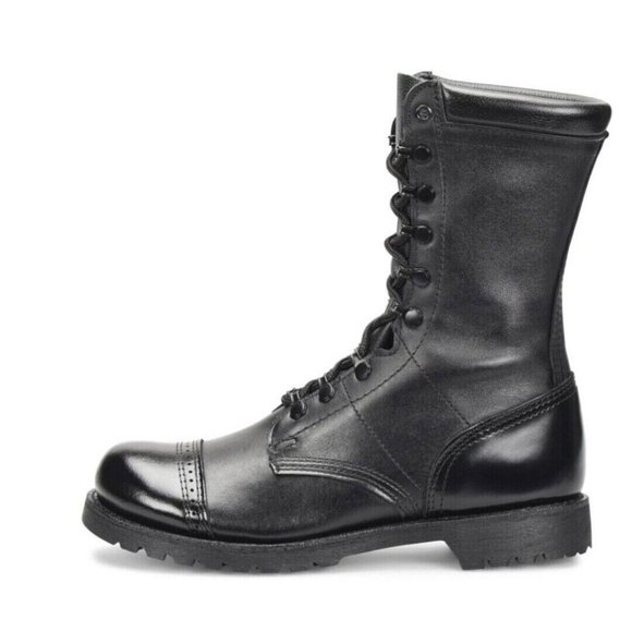Nice Carolina Jump Boots Black Leather Made In Usa Sz 8 Paratrooper main image 8